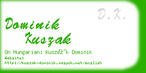 dominik kuszak business card